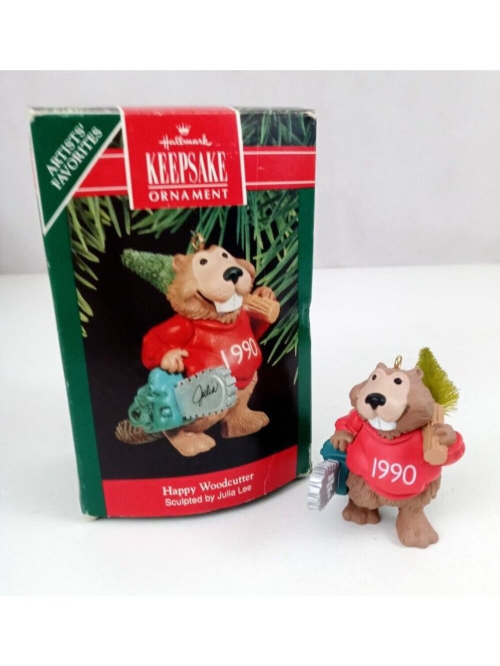 Vintage 1990 Hallmark Keepsake Ornament Happy Woodcutter